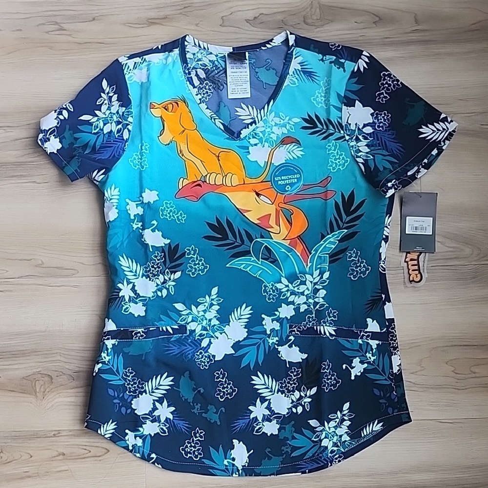 Disney Women's Blue Floral Top